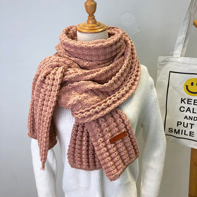 Simple, Thick, Warm Wool Scarf for Women