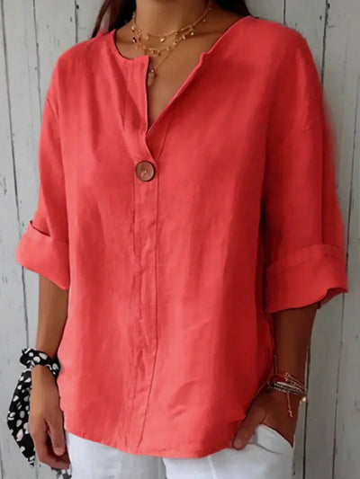 Casual V-Neck Blouse for Women