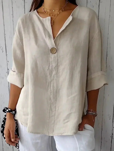 Casual V-Neck Blouse for Women