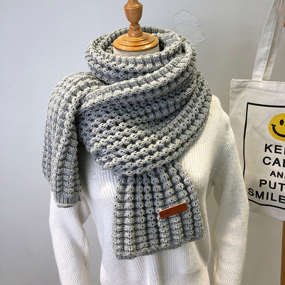 Simple, Thick, Warm Wool Scarf for Women