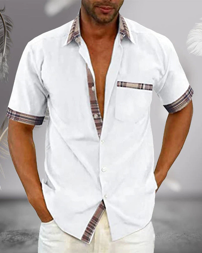 Cotton Short-Sleeve Shirt for Men