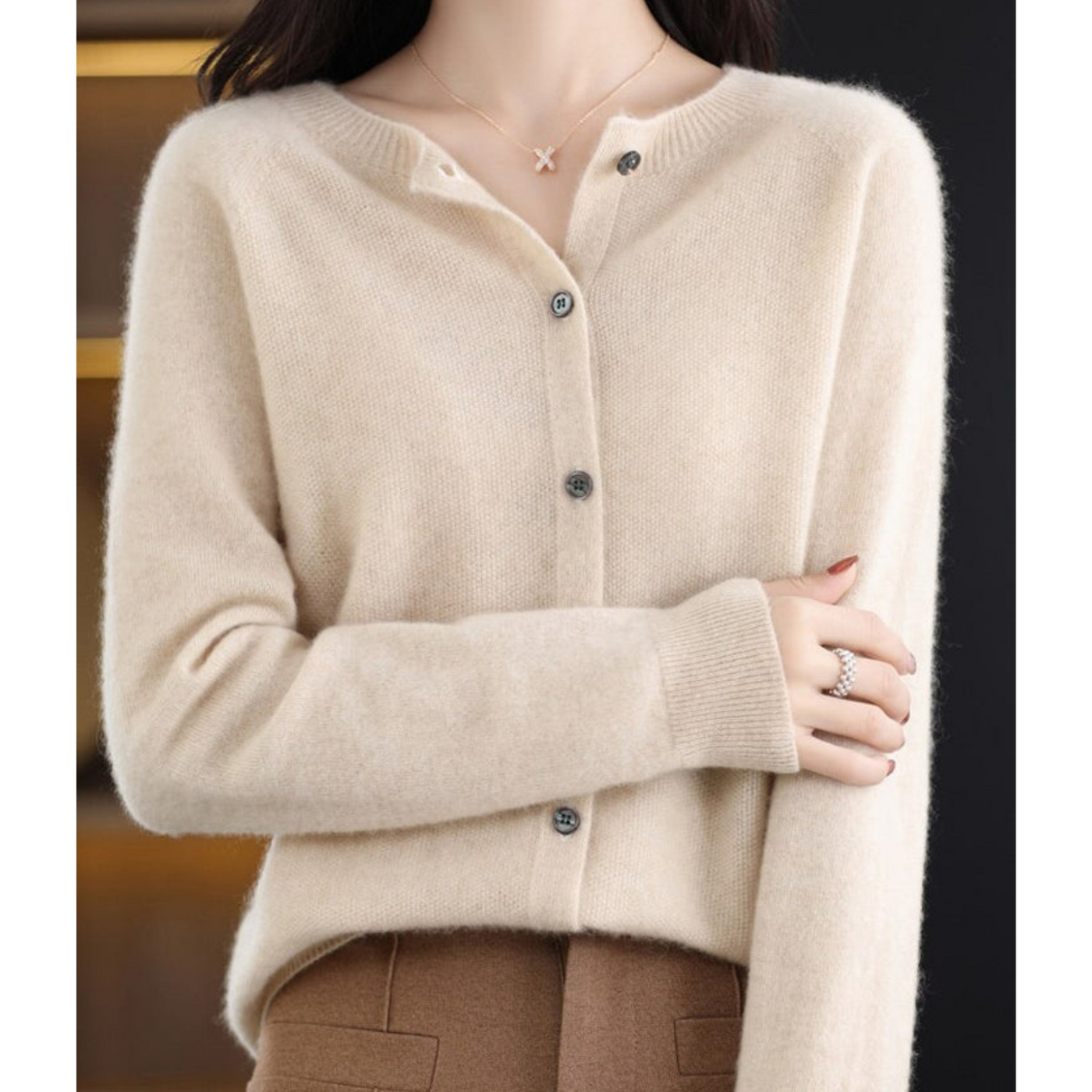 Elegant Cashmere Cardigan for Women