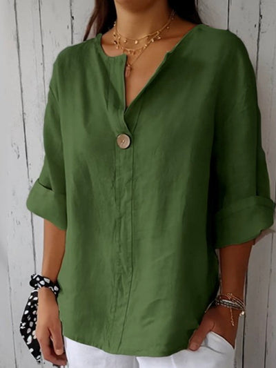 Casual V-Neck Blouse for Women