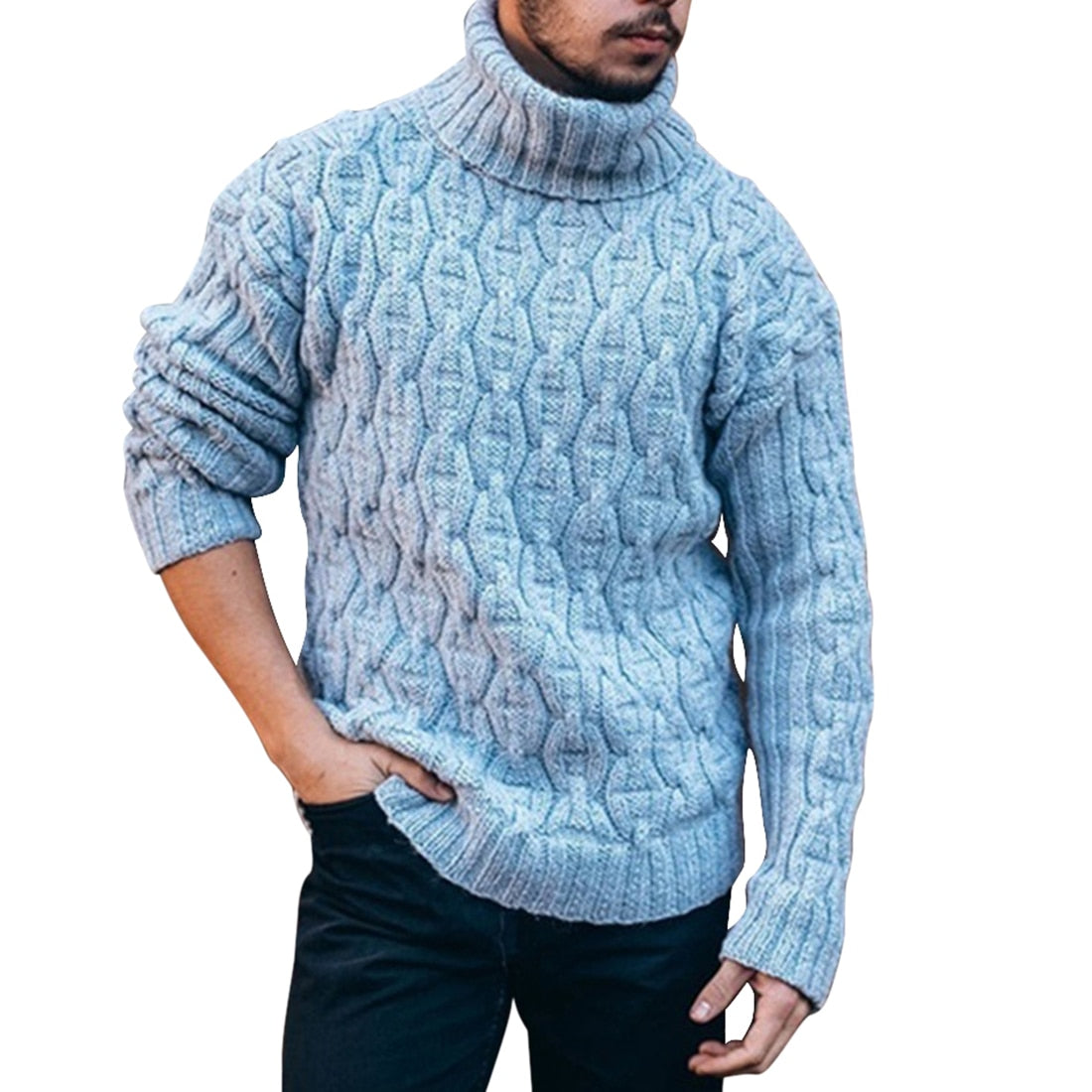 Thick Winter Turtleneck Sweater for Men