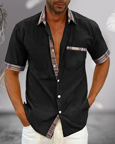 Cotton Short-Sleeve Shirt for Men