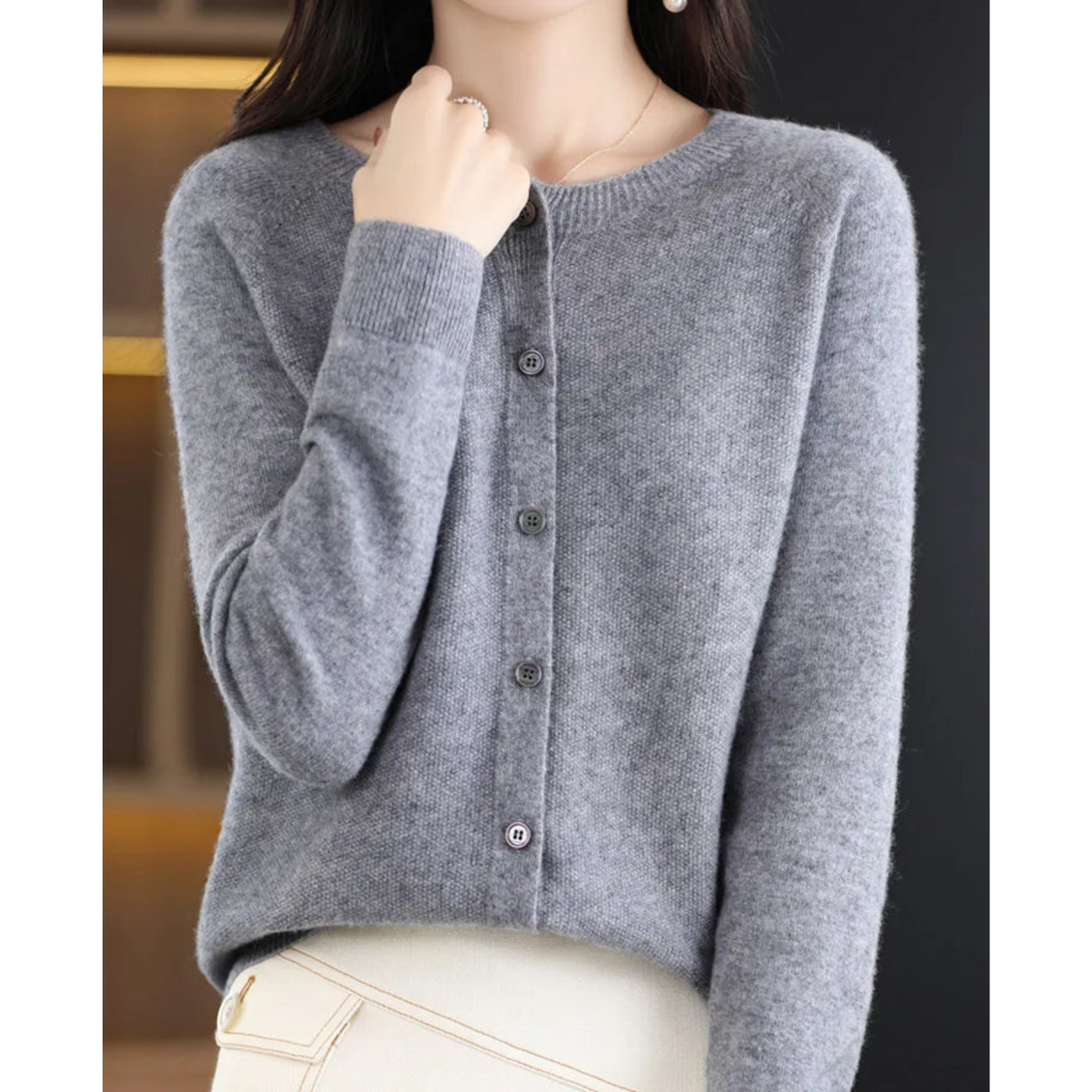 Elegant Cashmere Cardigan for Women