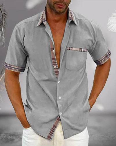 Cotton Short-Sleeve Shirt for Men