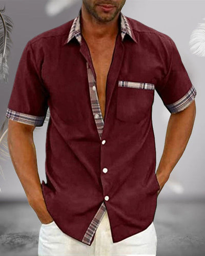 Cotton Short-Sleeve Shirt for Men