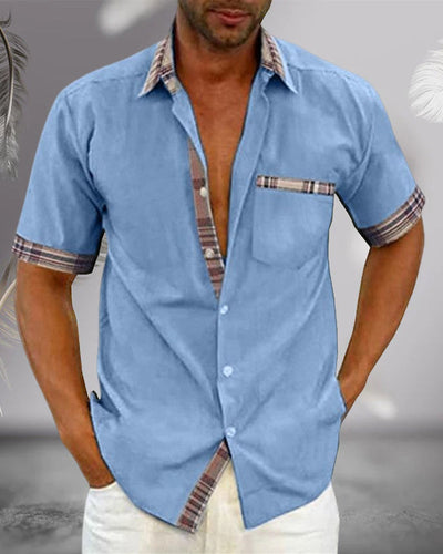 Cotton Short-Sleeve Shirt for Men