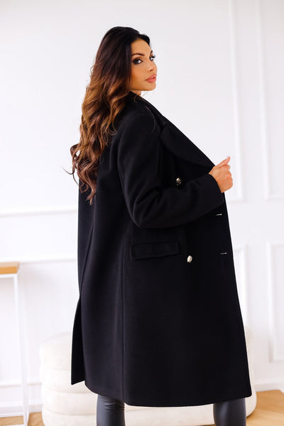 Elegant Double-Breasted Coat for Women