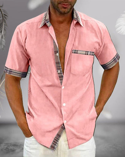 Cotton Short-Sleeve Shirt for Men