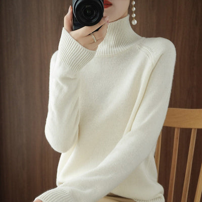 Elegant Cashmere Knitted Sweater for Women