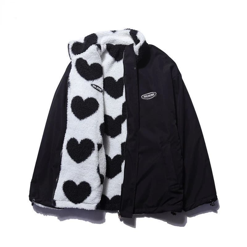 Double-Sided Heart Coat for Women