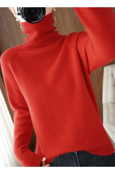 Elegant Cashmere Knitted Sweater for Women