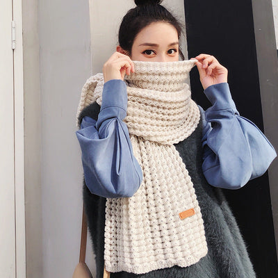 Simple, Thick, Warm Wool Scarf for Women