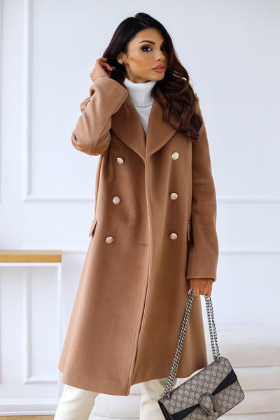 Elegant Double-Breasted Coat for Women