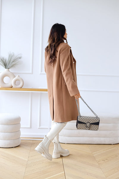 Elegant Double-Breasted Coat for Women
