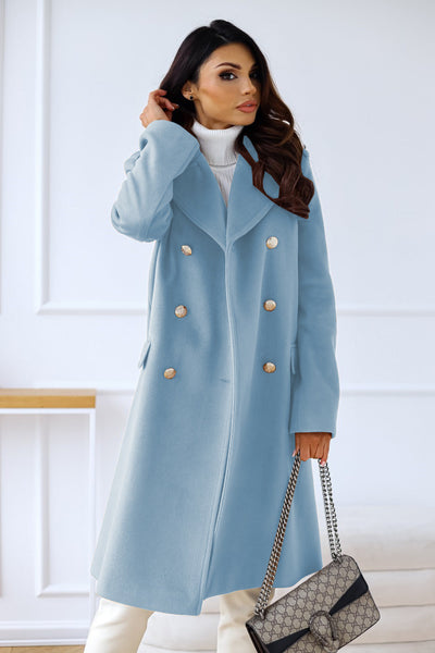 Elegant Double-Breasted Coat for Women