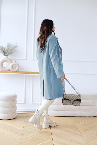 Elegant Double-Breasted Coat for Women