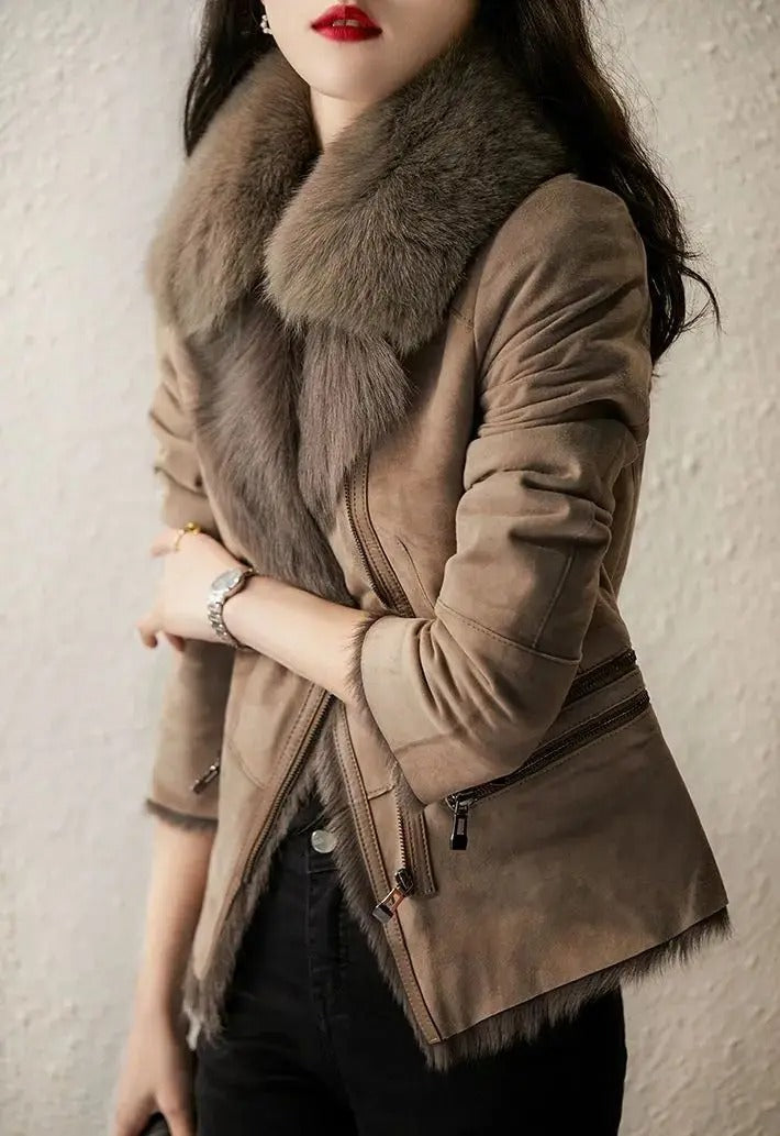 Warm Suede Jacket for Women