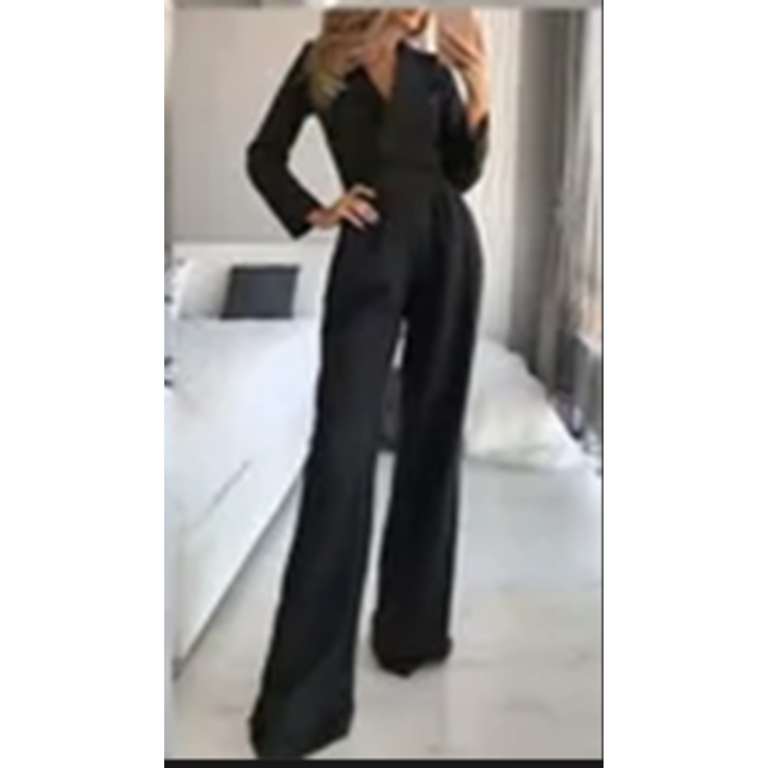 Jumpsuit with Wide Straps for Women