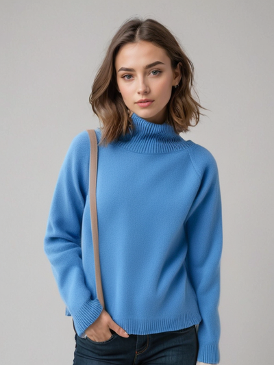 Elegant Cashmere Knitted Sweater for Women