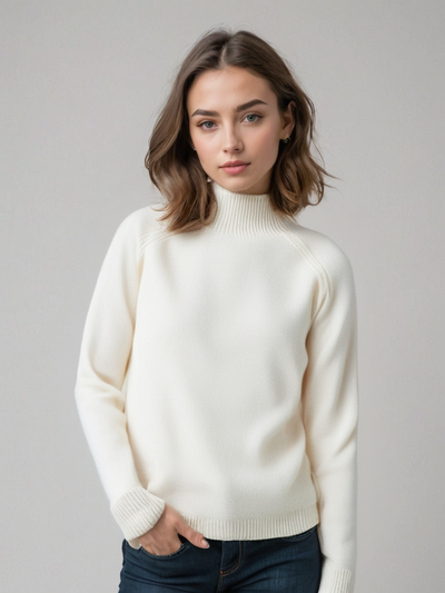 Elegant Cashmere Knitted Sweater for Women