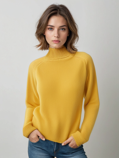 Elegant Cashmere Knitted Sweater for Women