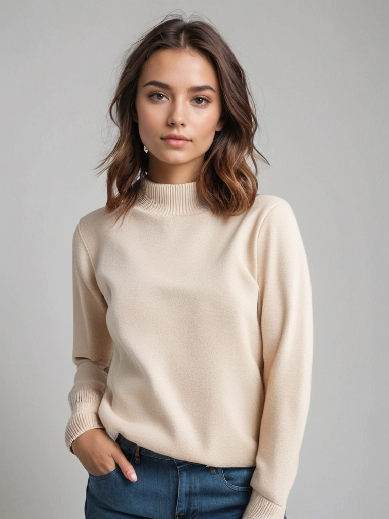 Cashmere Turtleneck Sweater for Women