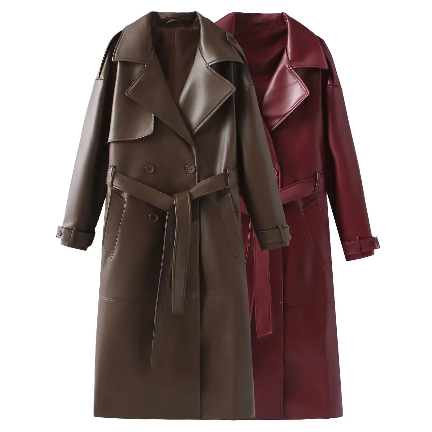 2024 Women's Jacket in Burgundy Faux Leather