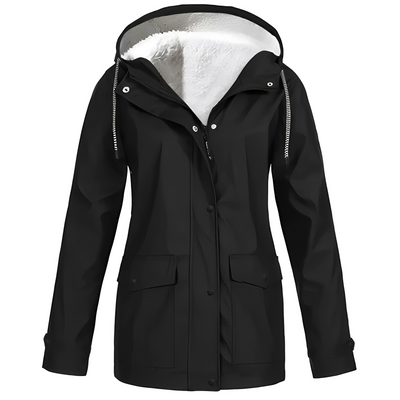 Fleece-Lined Rain Jacket for Women