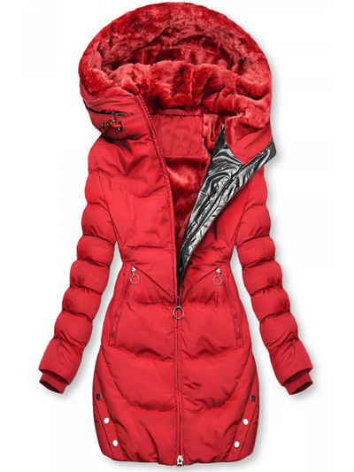 Padded Jacket with Warm Plush Lining for Women