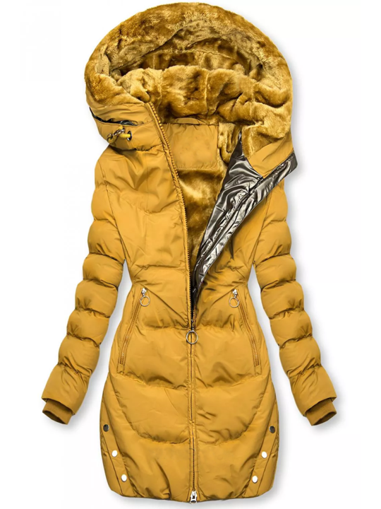 Padded Jacket with Warm Plush Lining for Women