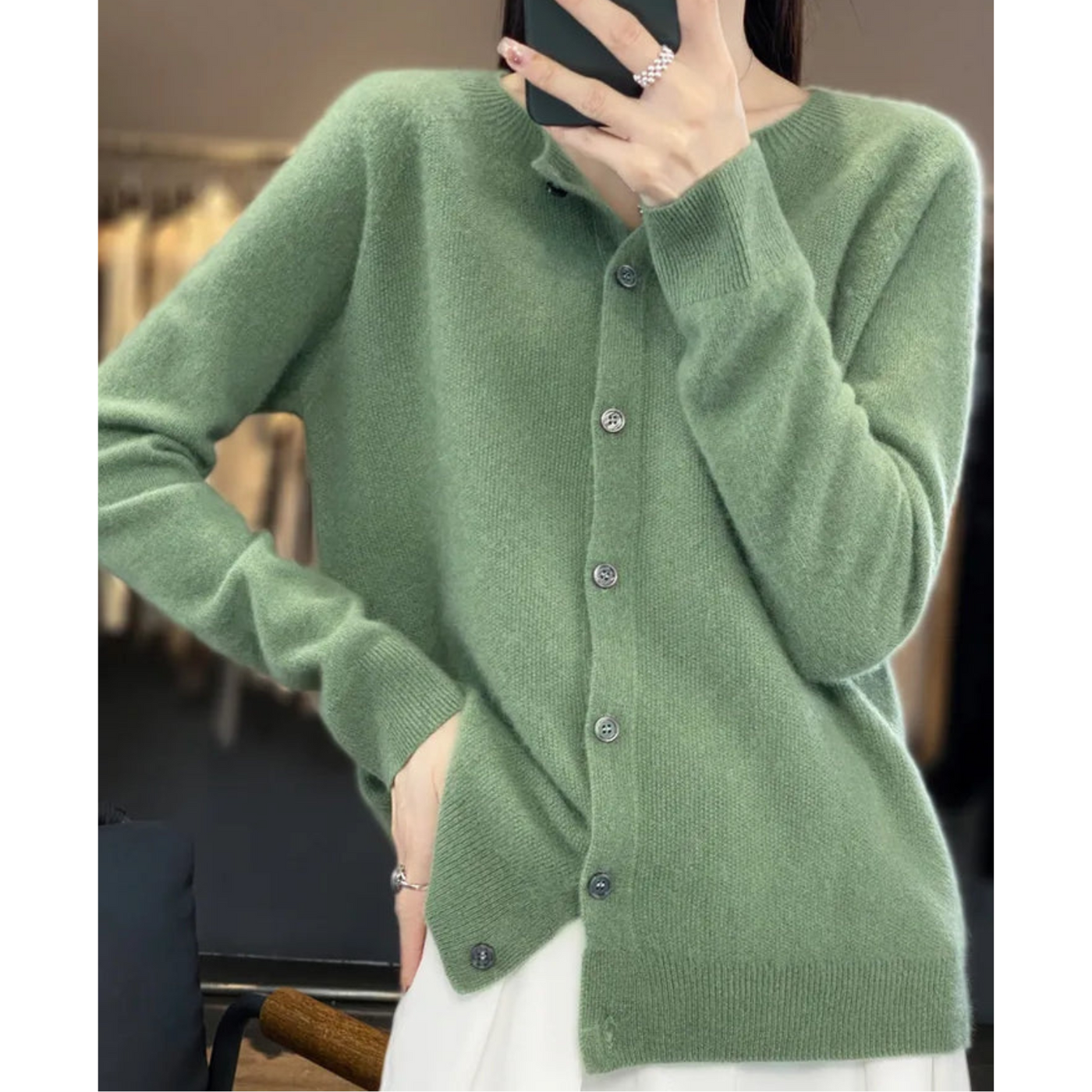 Elegant Cashmere Cardigan for Women