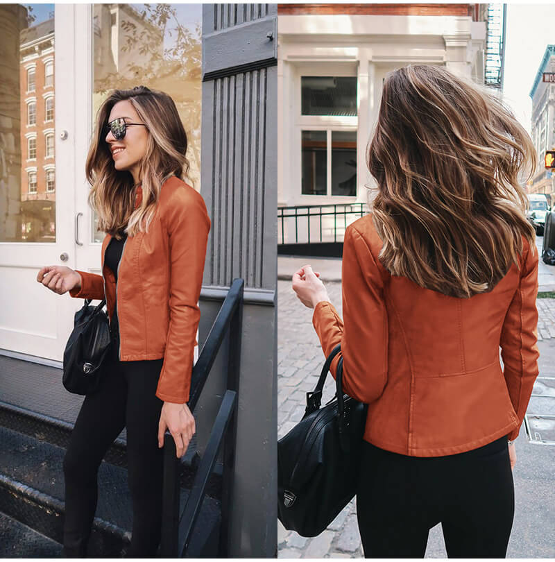 Elegant Leather Jacket for Women