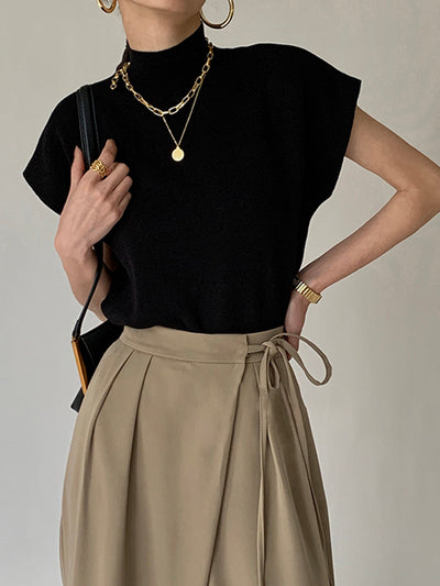 Leisurely Solid Pullover Sweater for Women