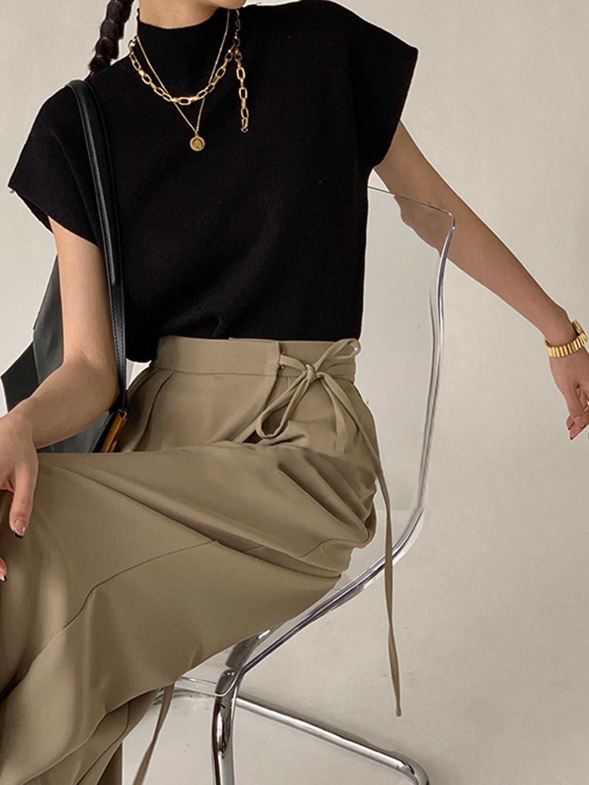 Leisurely Solid Pullover Sweater for Women