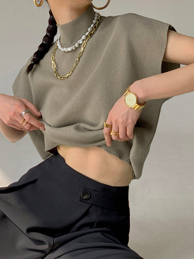 Leisurely Solid Pullover Sweater for Women
