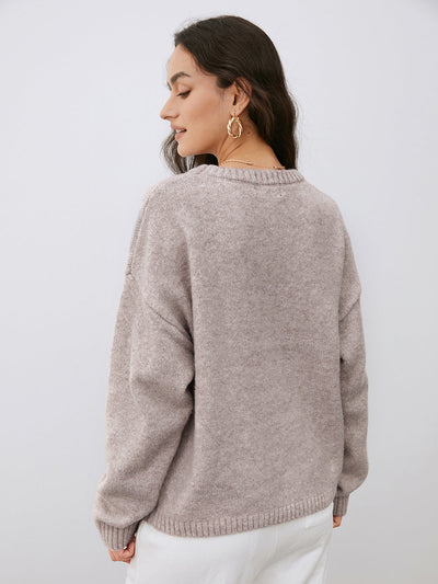 Lightweight Cloud Weather Pullover Sweater for Women