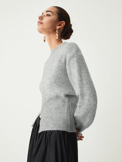 Half Zip Fuzzy Sweater for Women
