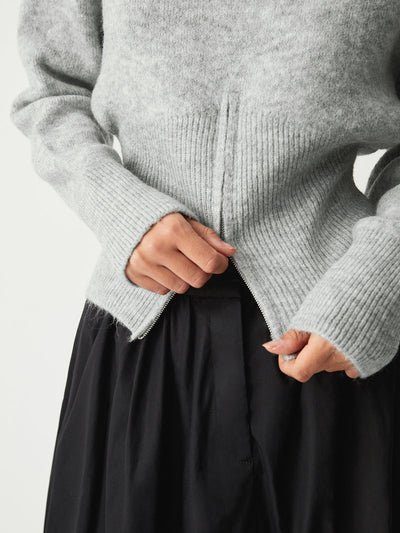 Half Zip Fuzzy Sweater for Women