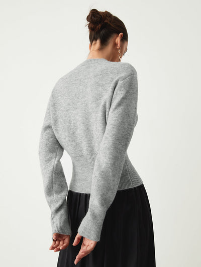 Half Zip Fuzzy Sweater for Women