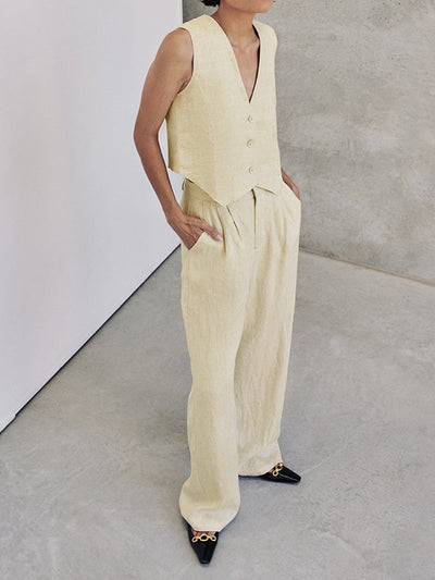 Cotton Casual Pants Set for Women