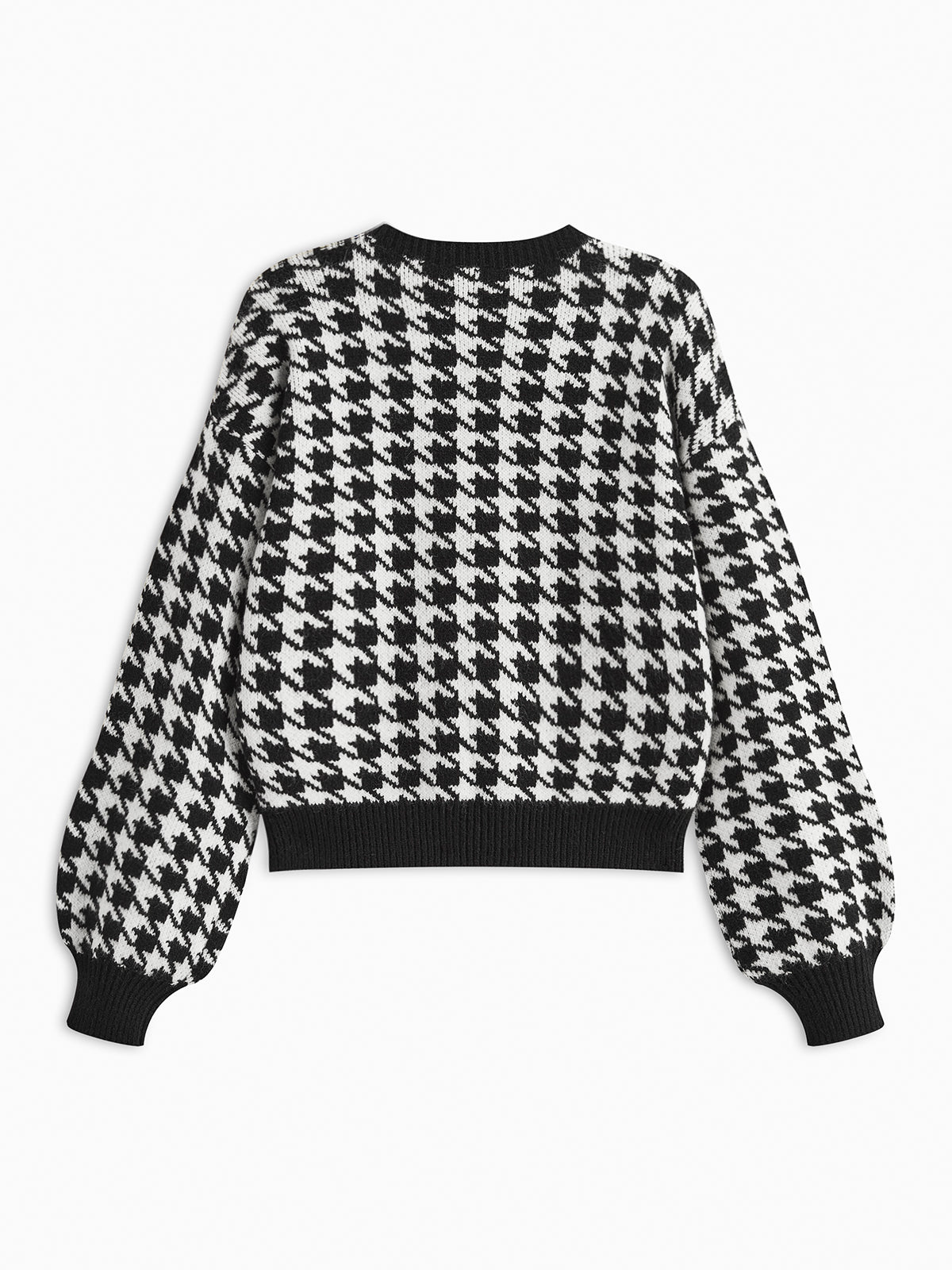 Velvet-Bow Lantern Sleeve Sweater for Women