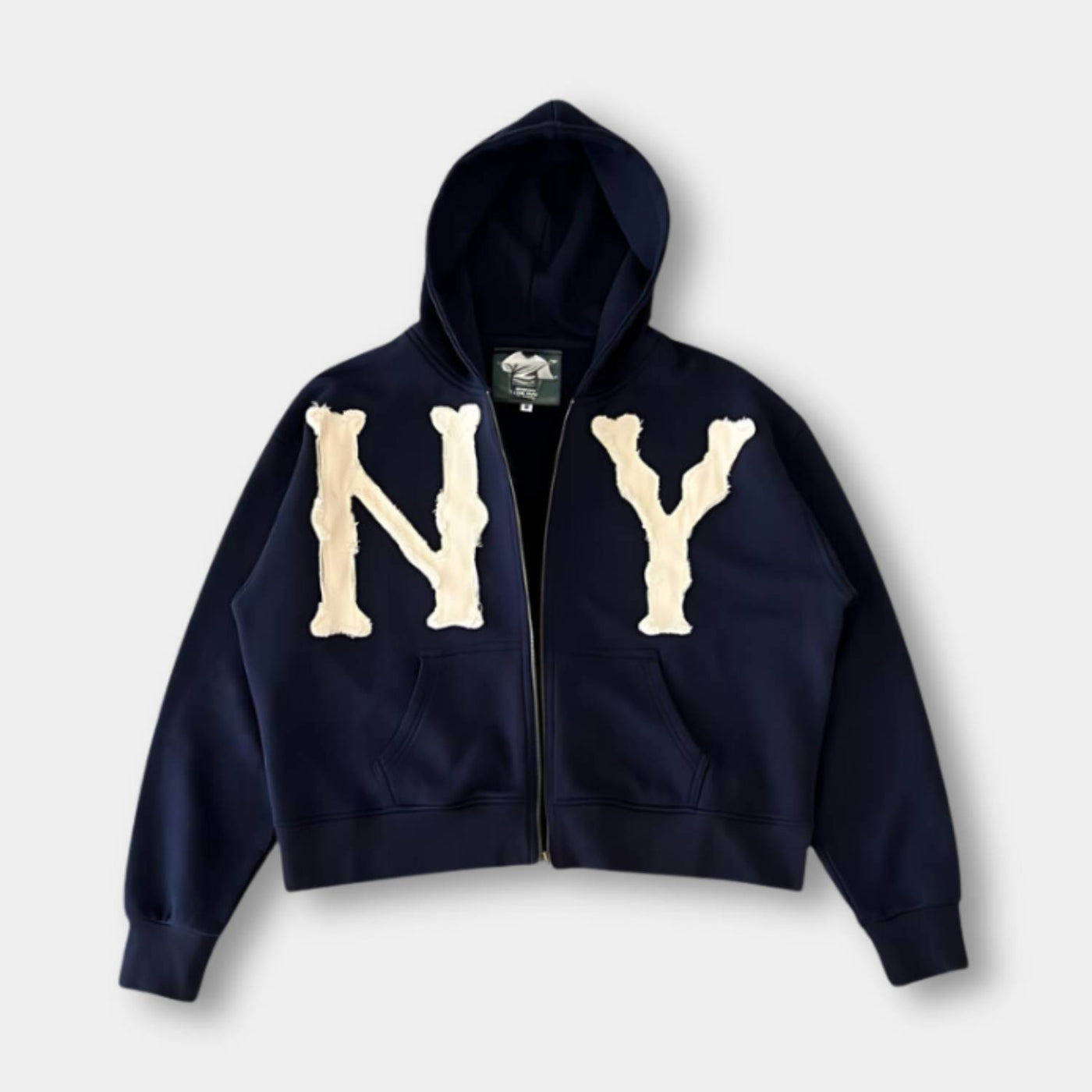 Comfortable NY Embroidery Hoodie for Unisex with Adjustable Hood