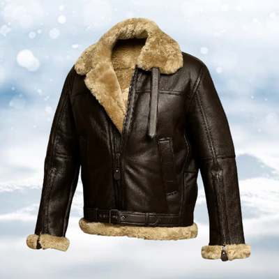 Leather Bomber Jacket for Men made of Lambskin