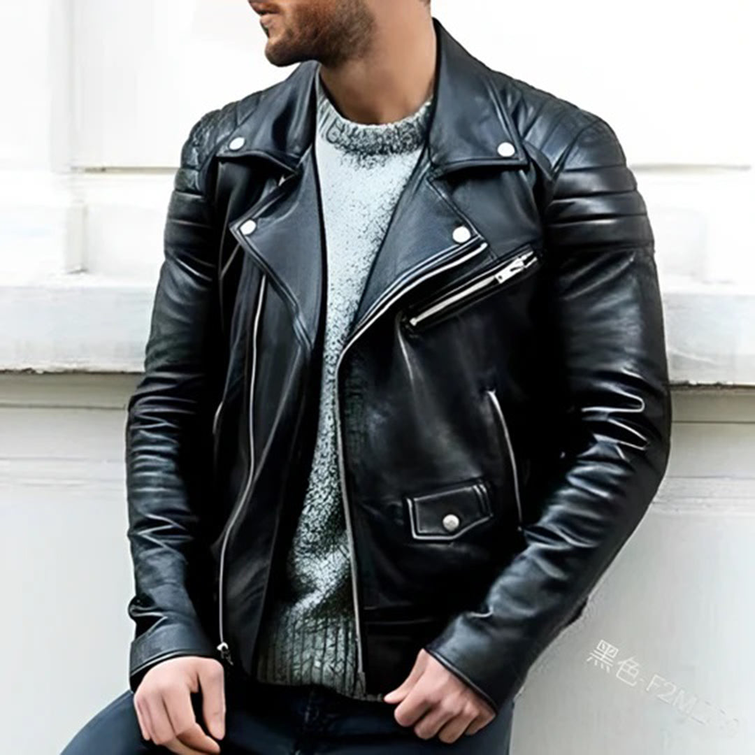 Leather Biker Jacket for Men