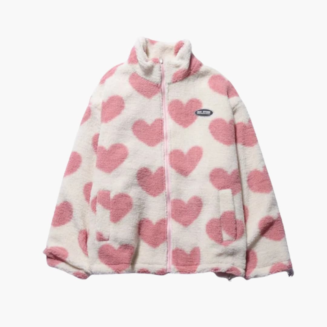 Double-Sided Heart Coat for Women