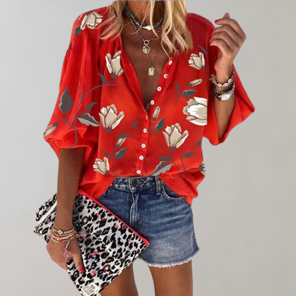 Floral Summer Blouse for Women