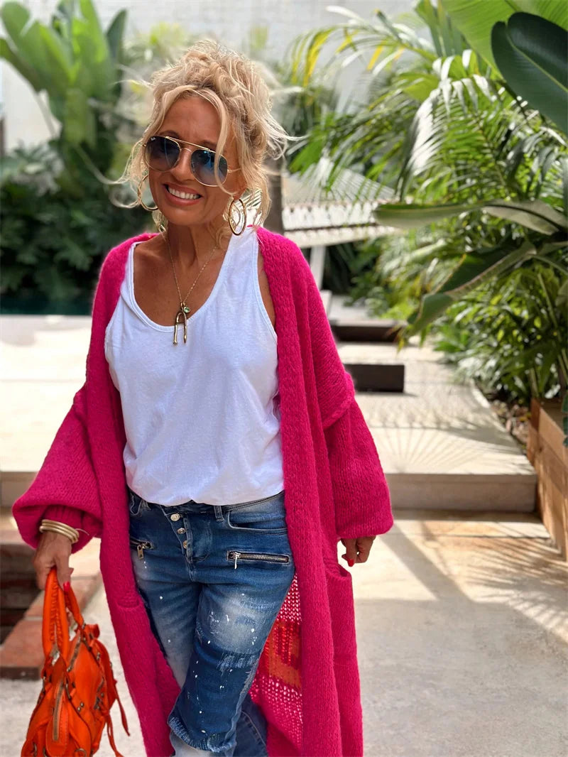 Hippie-Style Long Cardigan for Women